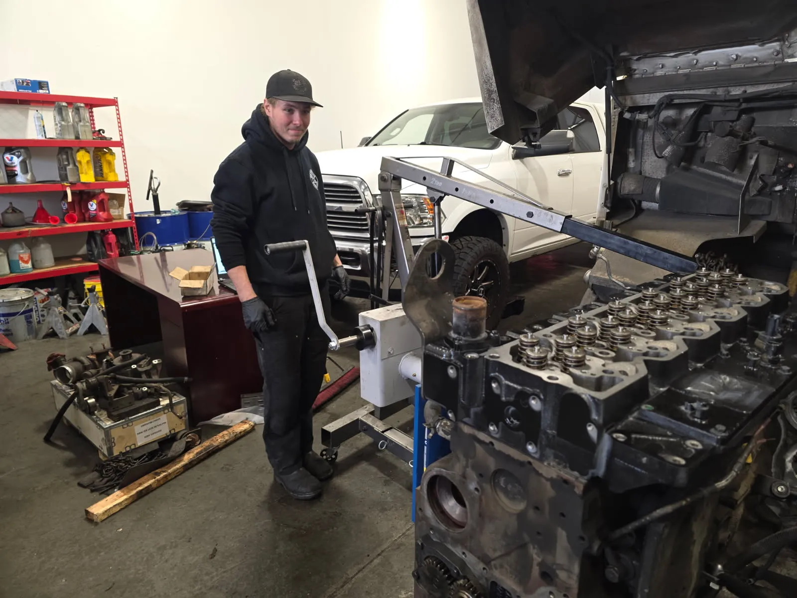 Engine bay service at NW Sprinter Services