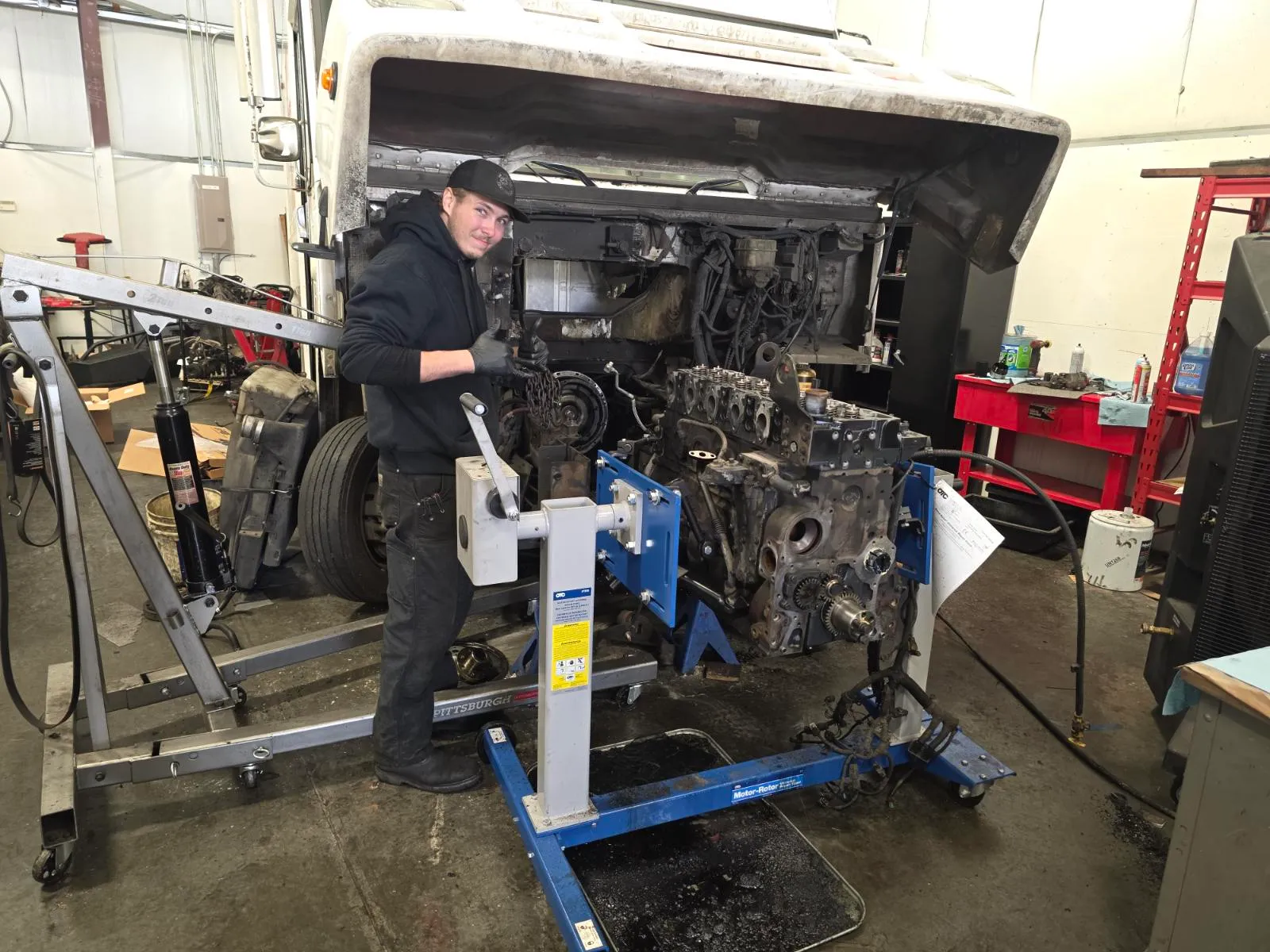 Mid-service vehicle work at NW Sprinter Services